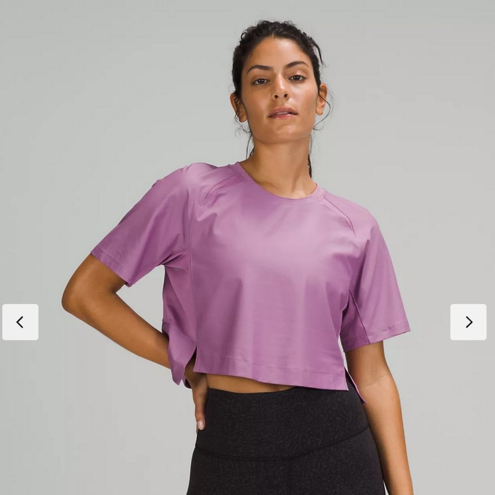 Mesh Back Cropped Train T-Shirt